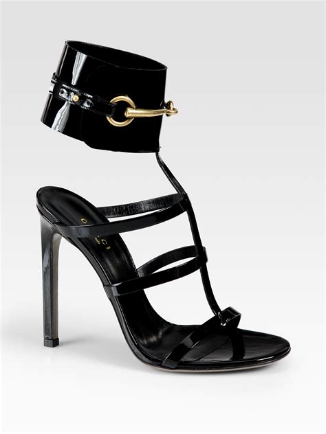 gucci black sandals 2014|gucci black high heel sandals.